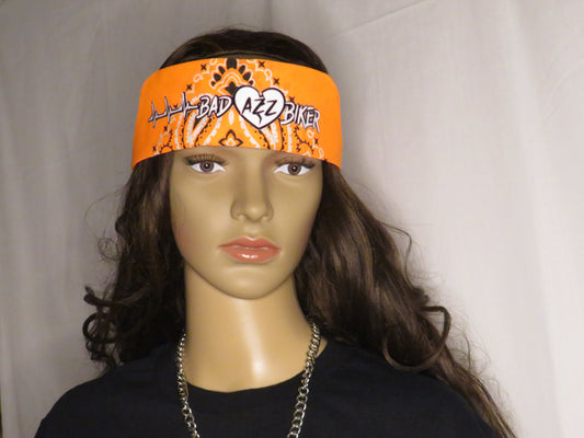 BAD AZZ BIKER " ORANGE BANDANA"