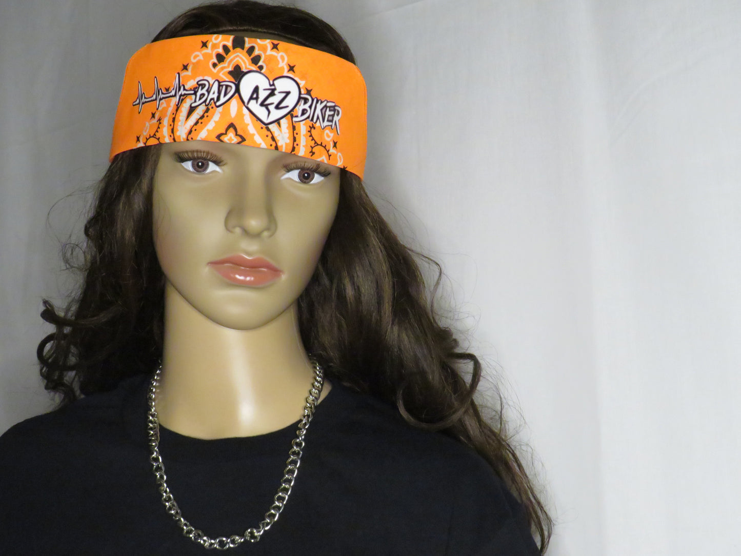 BAD AZZ BIKER " ORANGE BANDANA"