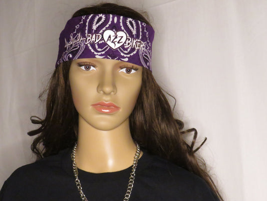 BAD AZZ BIKER " PURPLE BANDANA"