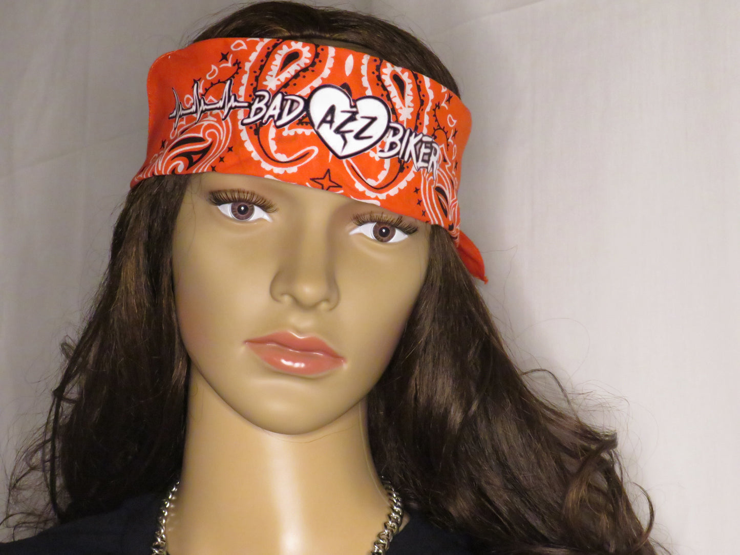 BAD AZZ BIKER " BURNT ORANGE BANDANA"
