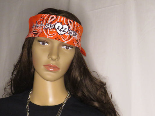 BAD AZZ BIKER " BURNT ORANGE BANDANA"