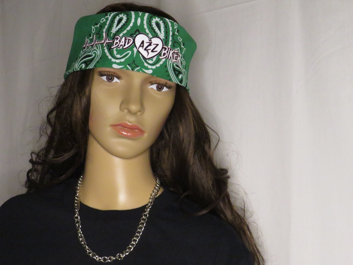 BAD AZZ BIKER " HUNTER GREEN BANDANA"