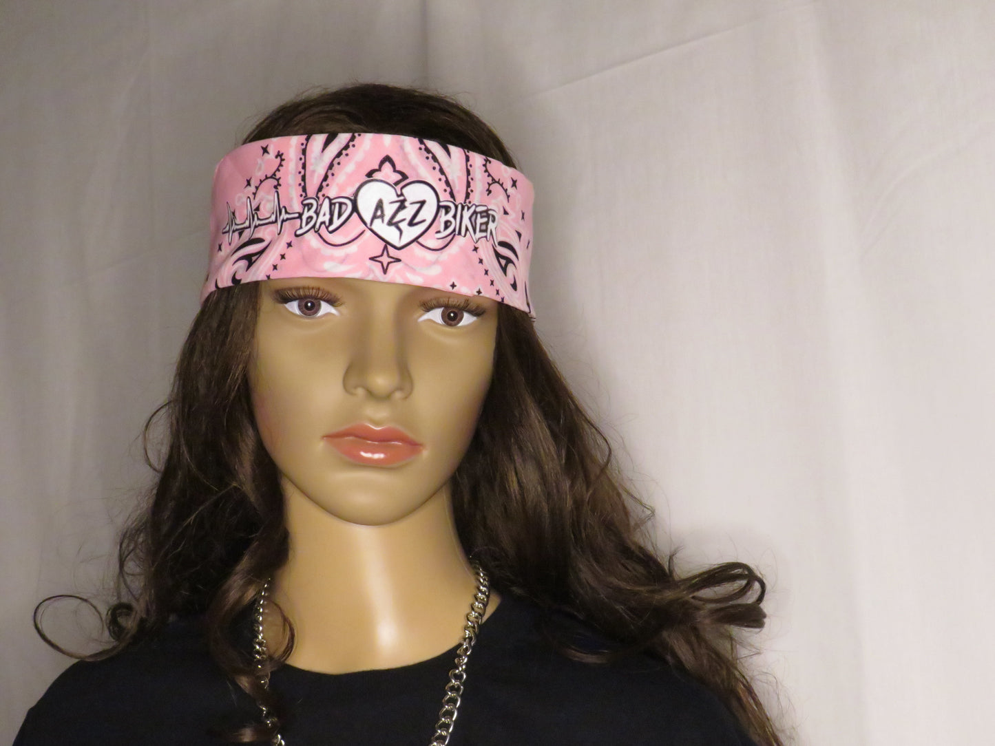 BAD AZZ BIKER " LIGHT PINK BANDANA"