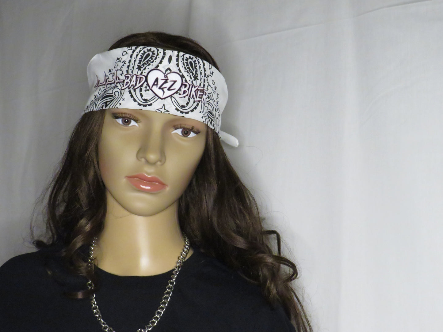 BAD AZZ BIKER " WHITE BANDANA"