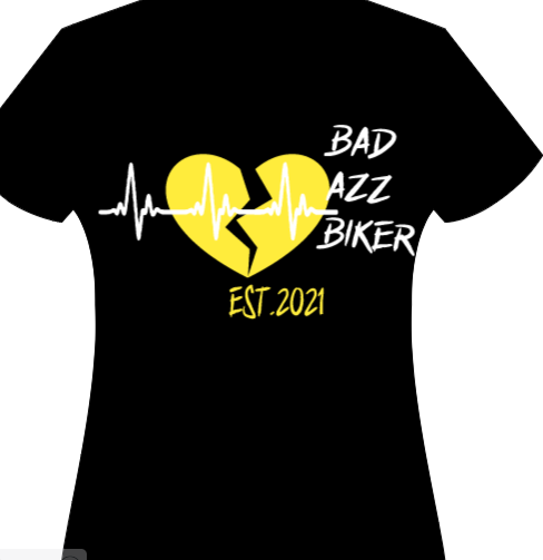 " BAD AZZ BIKER " Short Sleeve T- shirt ( Black )