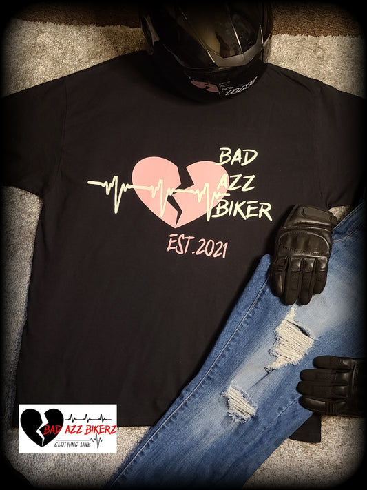 " BAD AZZ BIKER " Short Sleeve T- shirt ( Black )