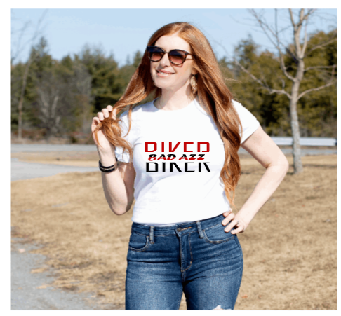 " BAD AZZ BIKER " T-SHIRT (WHITE)